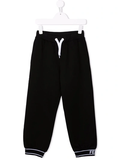 Shop Fendi Logo-print Track Pants In Black
