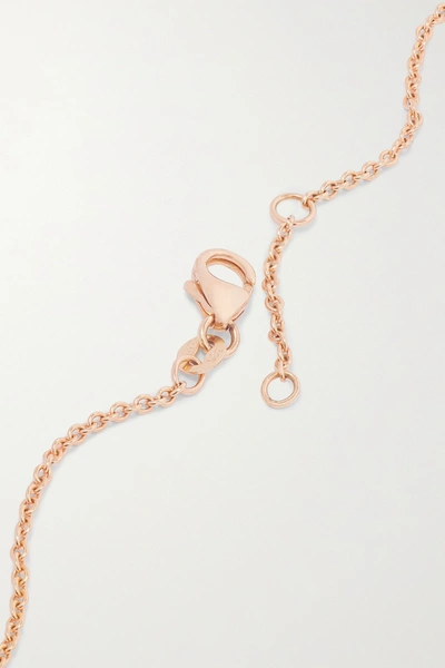 Shop Diane Kordas 14-karat Rose Gold, Enamel And Diamond Anklet