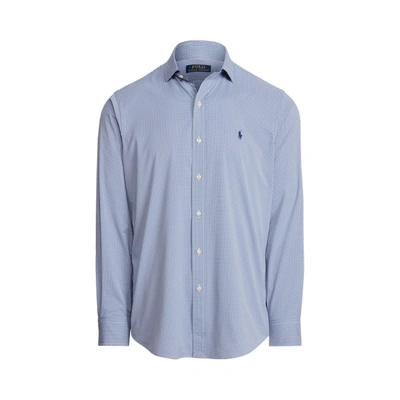 Shop Ralph Lauren Classic Fit Plaid Performance Shirt In Blue/white