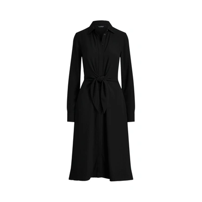 Shop Lauren Ralph Lauren Georgette Shirtdress In Polo Black