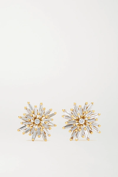 Shop Suzanne Kalan 18-karat Gold Diamond Earrings