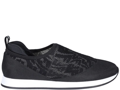 Fendi Ff Logo Slip-on Runner Sneakers In Black | ModeSens