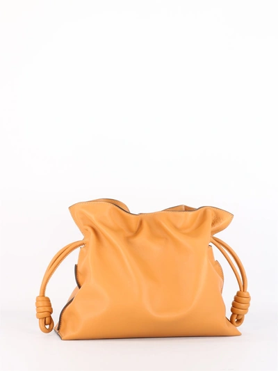 Shop Loewe Flamenco Drawstring Clutch Bag In Yellow