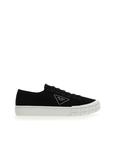 Shop Prada Sneakers In Black White