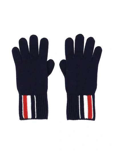 Shop Thom Browne Gloves In Navy