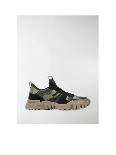 Shop Valentino Garavani Sneakers In Green Black