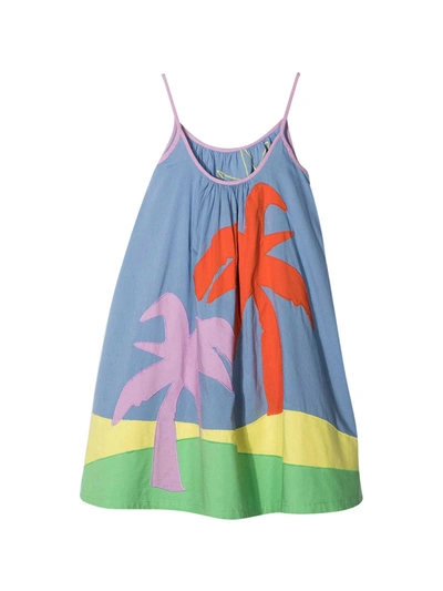 Shop Stella Mccartney Kids Palm Tree Printed Dress In Multi