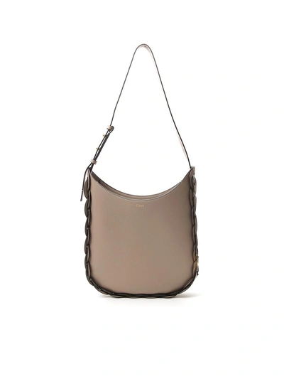 Shop Chloé Darryl Medium Shoulder Bag In Grey