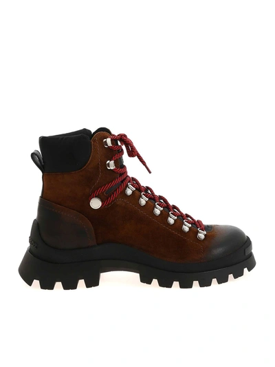 Shop Dsquared2 Tank Hiking Boots In Brown