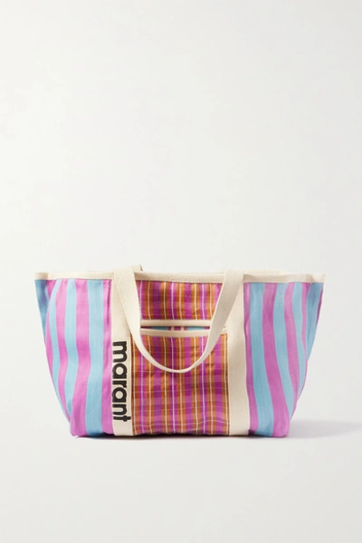 Shop Isabel Marant Warden Oversized Printed Nylon Tote In Pink
