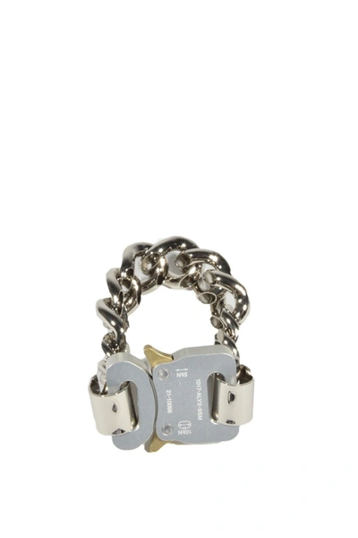 Shop Alyx 1017  9sm Buckle Chain Bracelet In Silver
