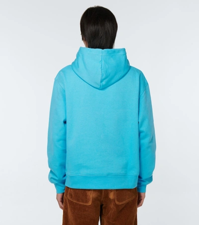 Shop Jacquemus Le Sweatshirt Pistoun Hooded Sweatshirt In Blue