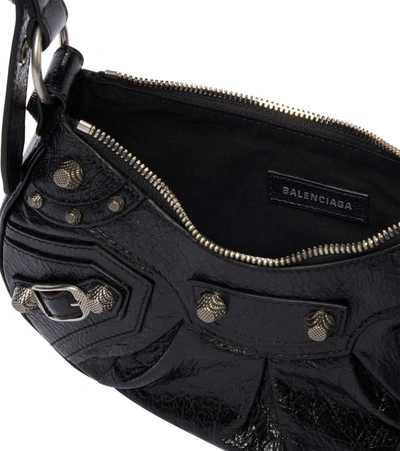 Shop Balenciaga Le Cagole Xs Leather Shoulder Bag In Black