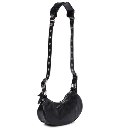 Shop Balenciaga Le Cagole Xs Leather Shoulder Bag In Black