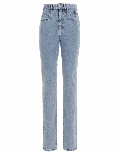 Shop Isabel Marant High Waisted Slim Fit Jeans In Blue
