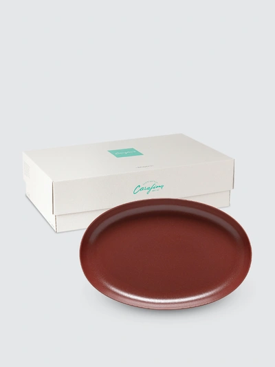 Shop Casafina Pacifica Oval Platter In Cayanne