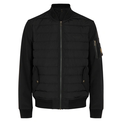 Shop Belstaff Mantle Black Quilted Shell Bomber Jacket