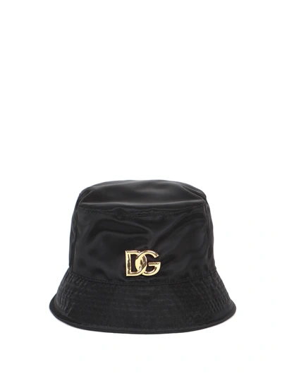 Shop Dolce & Gabbana Logo Plaque Bucket Hat In Black
