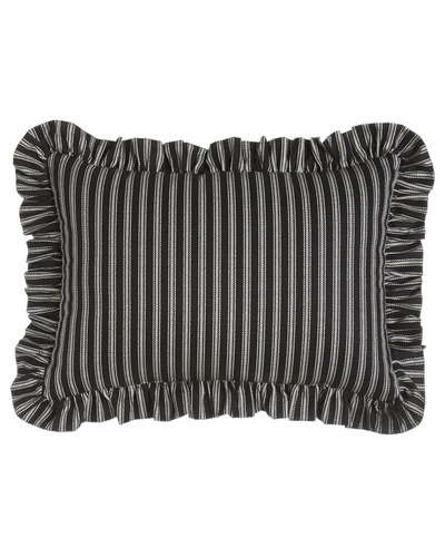 Shop Sherry Kline Home French Toile Striped Pillow, 13" X 18" In Black