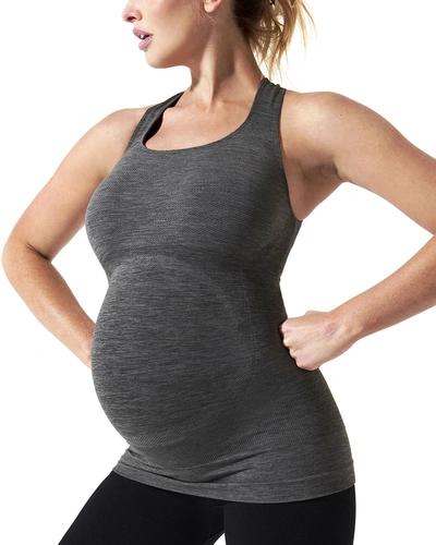 Shop Blanqi Sportsupport Maternity Support Crossback Tank In Dark Grey