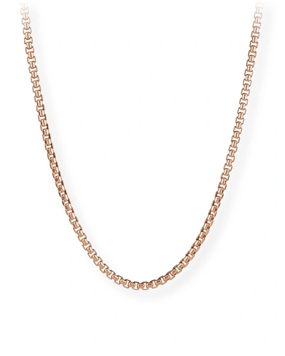 Shop David Yurman Men's 18k Rose Gold Medium Box Chain Necklace