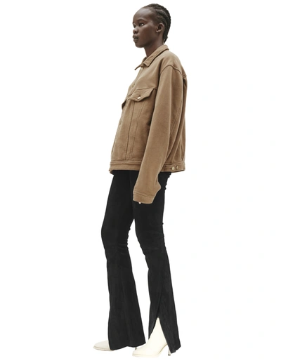 Shop Fear Of God Buttoned Jacket With Pockets In Khaki