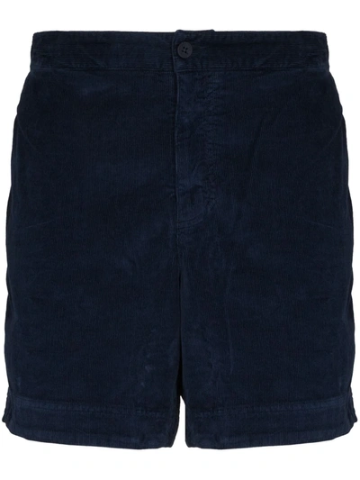 Shop Orlebar Brown Bulldog Corduroy Shorts In Blue