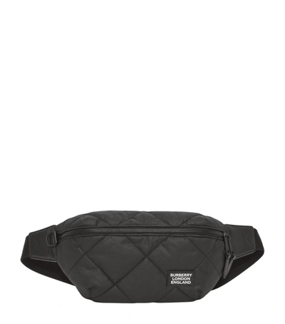 Shop Burberry Quilted Sonny Belt Bag In Black