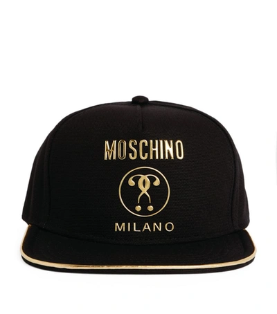 Shop Moschino Milano Baseball Cap In Black