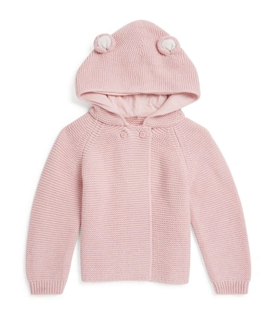 Shop Stella Mccartney Kids Cotton Doggie Knit Cardigan (3-24 Months) In Pink