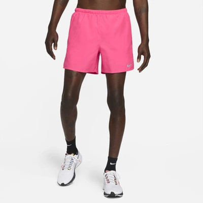 Shop Nike Challenger Men's Brief-lined Running Shorts In Hyper Pink