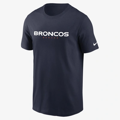 Shop Nike Women's Wordmark Essential (nfl Denver Broncos) T-shirt In Blue
