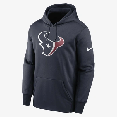 Shop Nike Men's  Therma Prime Logo (nfl Houston Texans) Menâs Pullover Hoodie In Blue