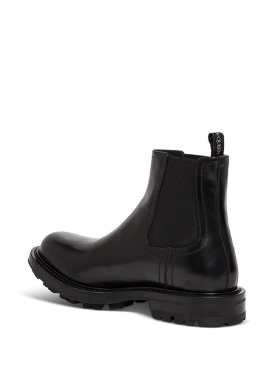 Shop Alexander Mcqueen Chelsea Boots In Black Leather