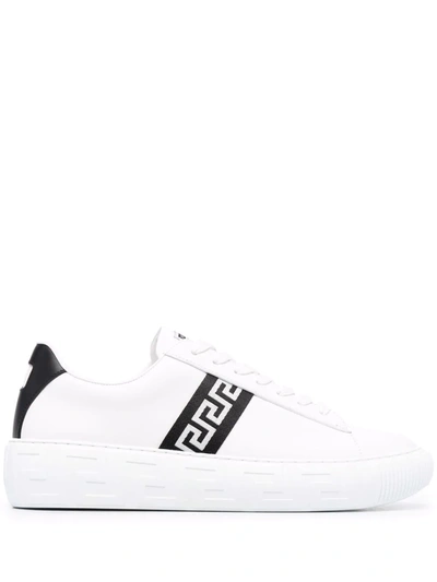 Versace Greca Low-top Sneakers In White