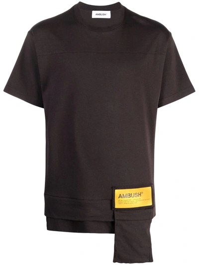 Shop Ambush Waist Pocket T-shirt In Braun