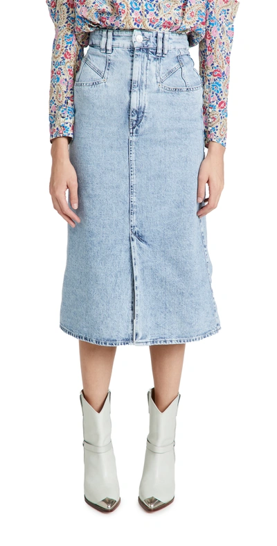 Shop Isabel Marant Dipoma Skirt In Light Blue