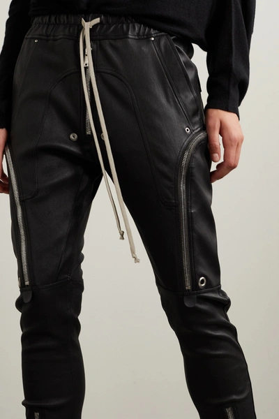 Bauhaus Leather-blend Track Pants In Black