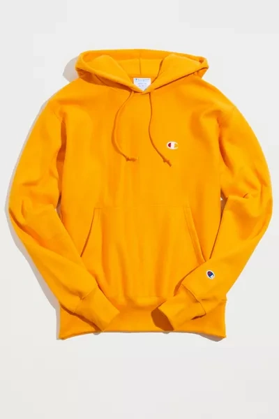 Reverse Weave Pullover Hoodie In Gold/yellow