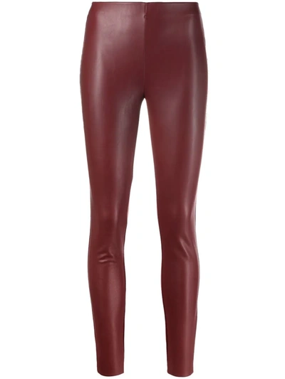 Shop Wolford Jo Panelled Leggings In Rot