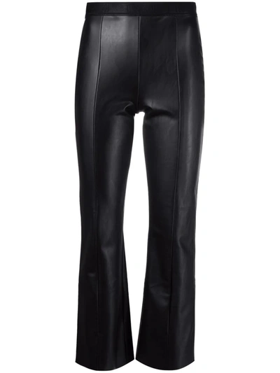 Shop Wolford Jenna Faux-leather Trousers In Schwarz