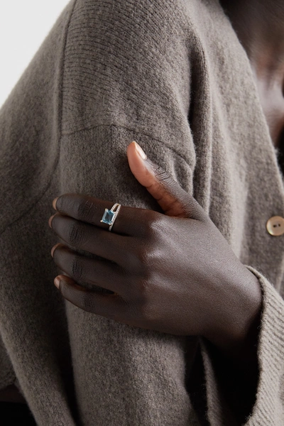 Mateo Point Of Focus 14-karat Gold, Topaz And Diamond Ring In Gold