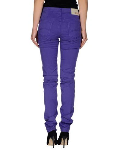 Shop Armani Collezioni Casual Pants In Purple