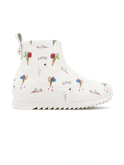 Shop Giuseppe Junior Frosty Ankle Sneaker Boots In White