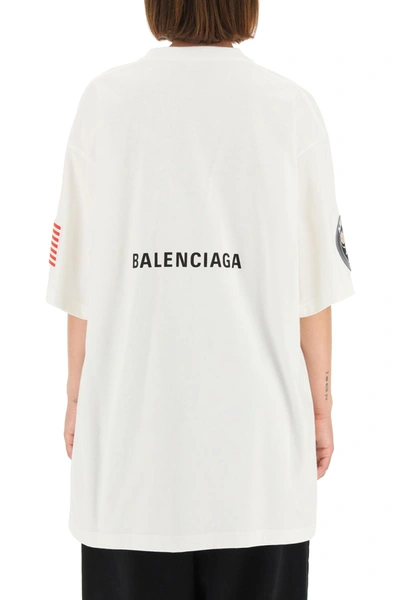 Shop Balenciaga Cotton Nasa T-shirt In White