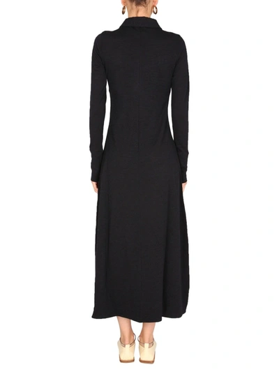 Shop Jil Sander Flared Polo Dress In Black