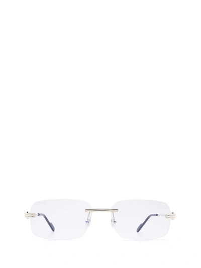 Shop Cartier Ct0271s Silver Sunglasses