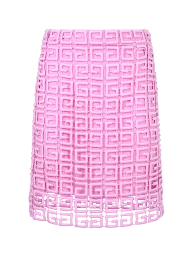 Shop Givenchy Branded Skirt In Pink