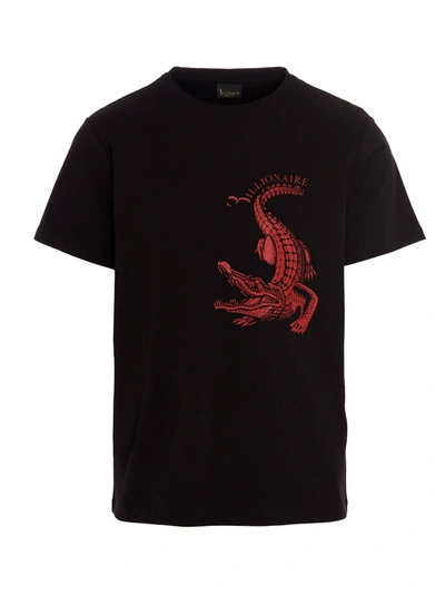Shop Billionaire Crocodile T-shirt In Black
