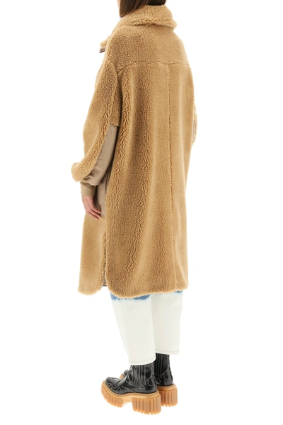 Shop Stella Mccartney Luna Teddy Mat Coat In Brown